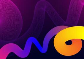 Digital technology Wave background. Design for abstract wavy futuristic fluid curve colorful gradient digital technology background vector