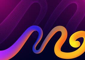 Digital technology Wave background. Wavy colorful line concept. Design for abstract futuristic fluid curve gradient digital technology background. vector