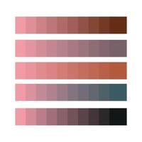 Trendy Rosy Brown Color Palette Collection vector