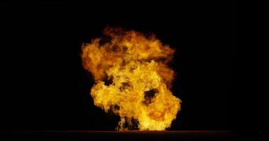 High Impact Explosion with Deep Fiery Core, Black Screen Effect video