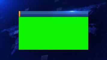 Editable Breaking News Window Frame with Green Screen World Background, Chroma Key Ready video