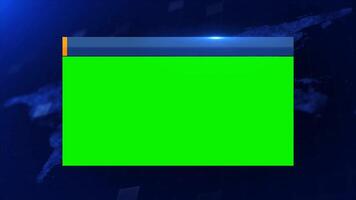 Single Frame Breaking News Window with World Map Green Screen, Customizable Chroma Key video