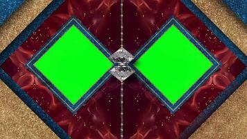 Green Screen Diamond shaped Window Frames, Dual Frame Chroma Key, Editable Design video