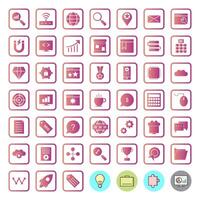 Colorful marketing and SEO digital icons vector
