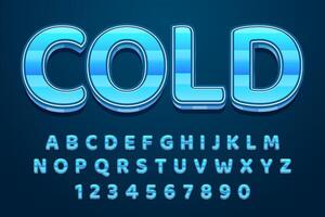decorative editable cold text effect vector design