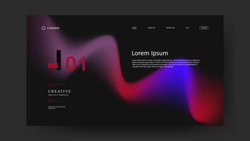 landing page futuristic gradient dark concept vector