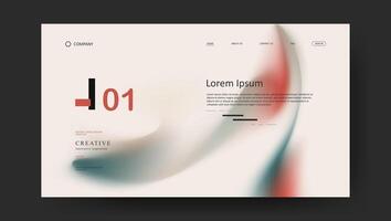 landing page fluid gradient background design vector