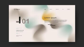 landing page web with retro gradient background vector