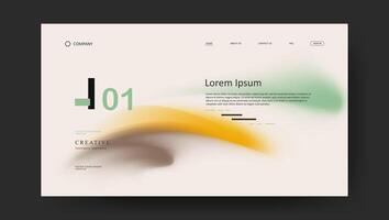 landing page with fluid gradient vector