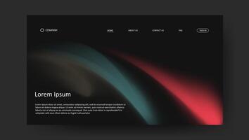 landing page with retro wintage gradient design vector