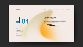 landing page with elegant fluid gradient background design vector