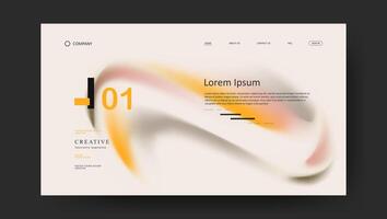 landing page web with retro gradien vector