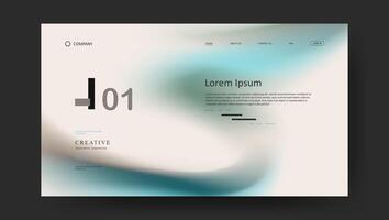 landing page web with fluid gradient design vector