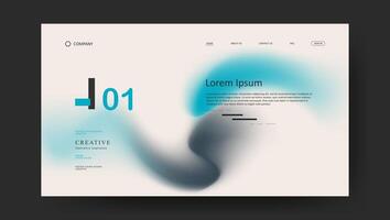 landing page with futuristic gradient design vector