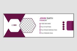 Email signature design free template vector