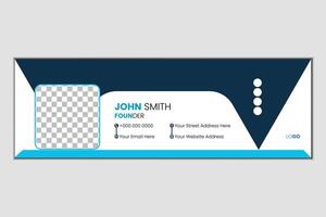 Email signature design template vector