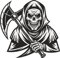 grim reaper with scythe on vector