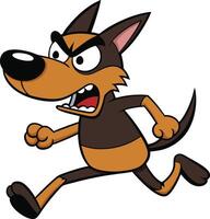 cartoon dog running clip art vector