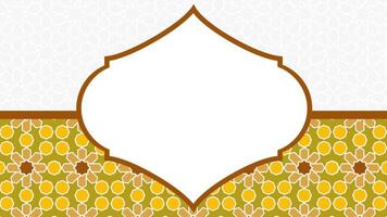 A detailed golden frame with Islamic geometric patterns, creating a luxurious and traditional decorative element for various designs. video