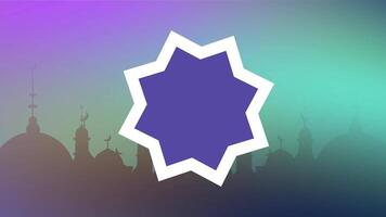 A beautiful Islamic geometric star motif set against a soft gradient background, symbolizing unity, faith, and architectural elegance. video