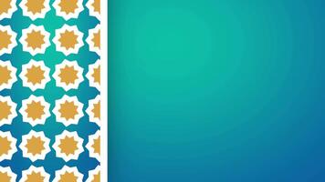 A modern Islamic gradient background with an elegant decorative border, symbolizing sophistication, simplicity, and harmony in Islamic design aesthetics video