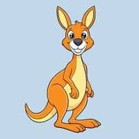 a cartoon kangaroo standing on one leg vector
