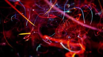 Streaming ribbons of light ripple and pulse - Loop video