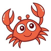 a cartoon crab with big eyes vector