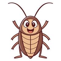 a cartoon cockroach with a big smile vector