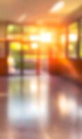 Sun-Kissed Serenity A Luminous Hallway with Soft Focus and Warm Tones in Modern Style photo