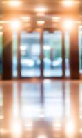 Abstract Ambience A luminous and softly blurred school entrance creating a feeling of anticipation photo