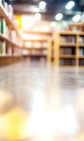 Abstract rendition of a library, inviting atmosphere for concentrated study and tranquil exploration photo