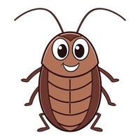 a cartoon cockroach on a white background vector
