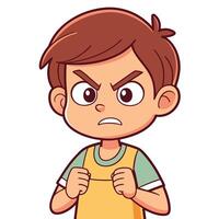 angry boy graphics vector