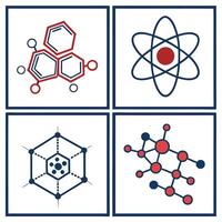science and technology icons set vector