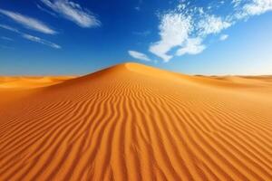 Wind creating beautiful patterns on sand dunes in the Sahara Desert photo