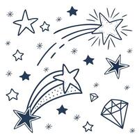 delightful collection of various star and sparkle doodles scattered whimsically across the image vector