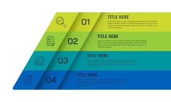 4 Steps to success infographic design template. Business Plan, Marketing, Banner, Strategy and Presentation. vector