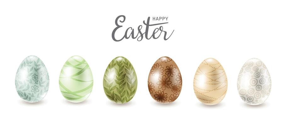 Happy Easter eggs hand - drawn illustration
