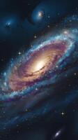 Galaxy with stars and space dust in the universe space nebula 3d illustration photo