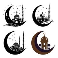 Set of mosque icons, set of mosque icons, set of mosque vector