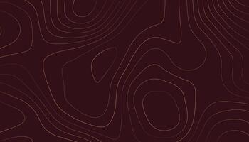 Dark Brown Topographic Background. Contour Line Pattern Design vector