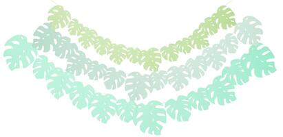 leaf hanging on a rope cut out isolated white background with clipping path photo