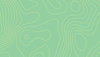 Soft Green Topographic Map Background. Stylish Contour Line Pattern vector