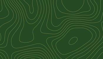 Abstract Topographic Map Background. Contour Line Pattern in Green vector