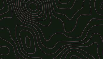 Dark Green Topographic Map Background vector
