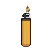 Illustration of a Flame and Lighter vector