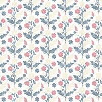 seamless floral pattern with garden inspired ornamental details and delicate botanical textures for stylish prints vector