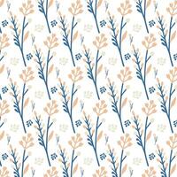 floral pattern with vintage botanical elements and seamless ornamental designs for textile and fashion applications vector