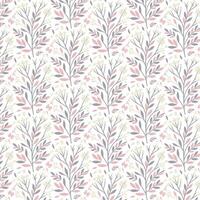 floral pattern with elegant repeating botanical motifs and detailed ornamental leaf designs for fabric and wallpaper vector